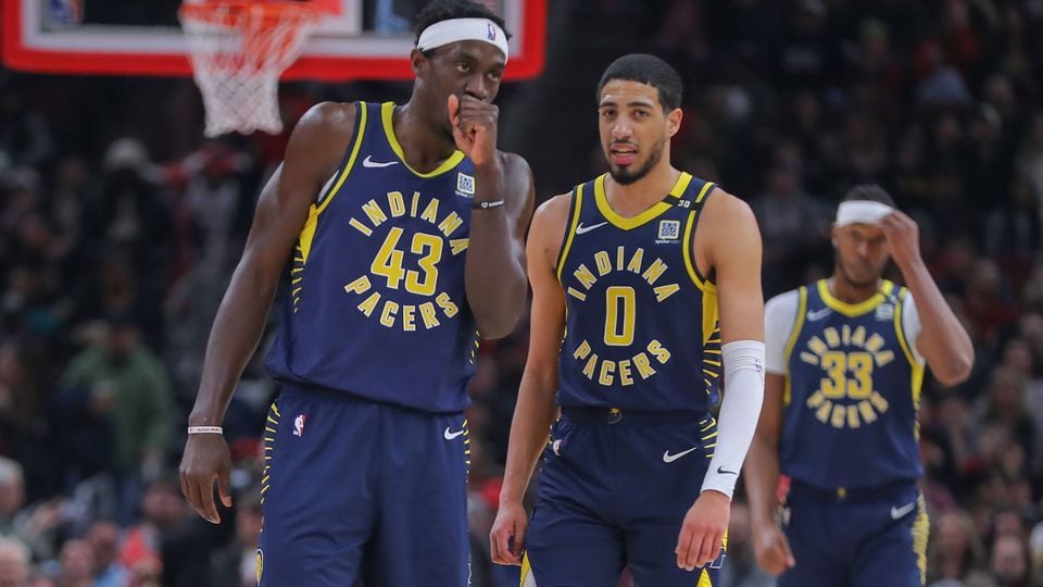  Pascal Siakam e Tyrese Haliburton, as estrelas de Indiana (IMAGO) Foto: IMAGO