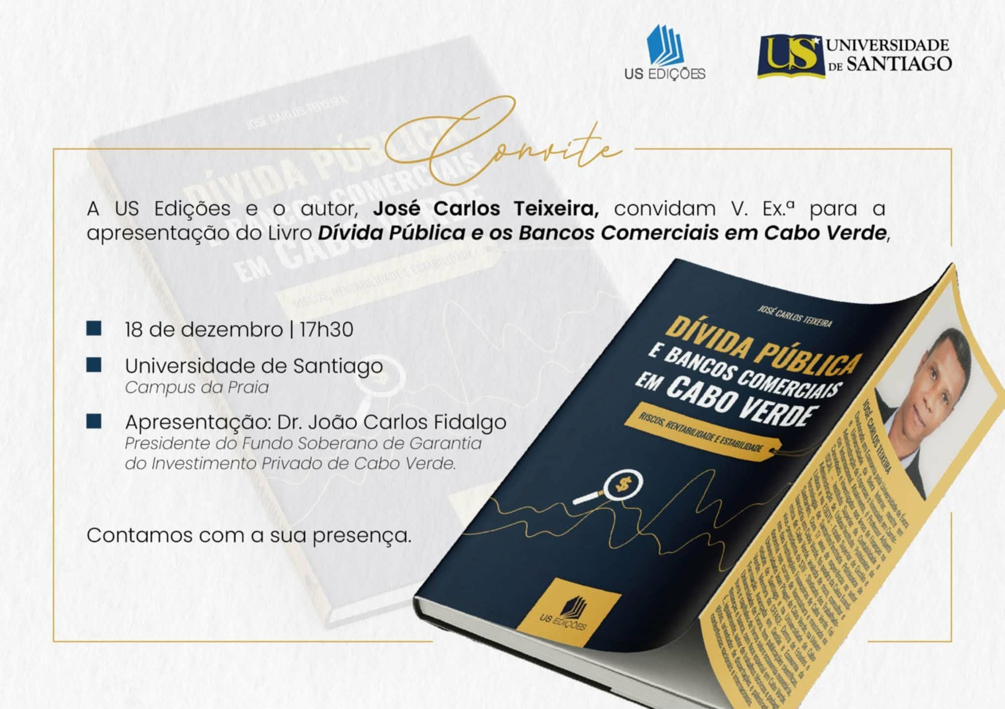 Economista José Carlos Teixeira lança livro “Dívida Pública e os Bancos Comerciais em Cabo Verde”