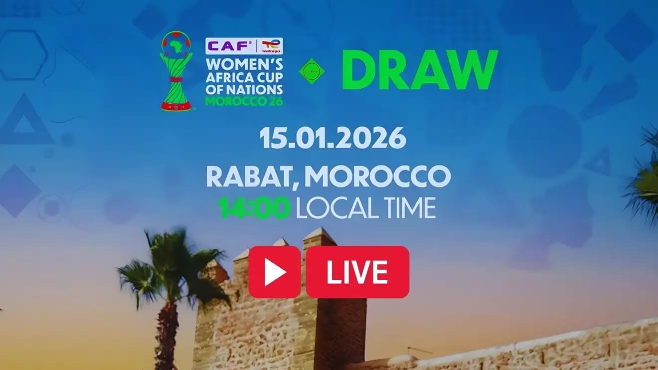 Sorteio da Fase Final da Copa Africana de Nações Feminina TotalEnergies CAF Marrocos 2026 realiza-se hoje